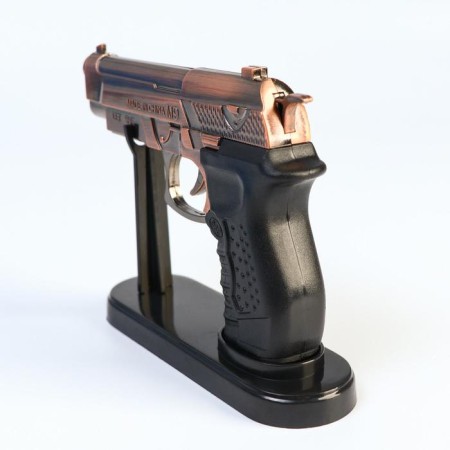 Lighter with laser pointer "Beretta", on a stand, piezo, 11 x 13 cm, bronze-3