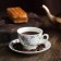 Coffee steam porcelain shade “Lavender”, 2 objects: a cup 80 ml, a saucer d = 11.4 cm, white color