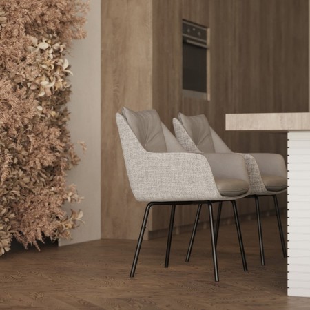 Allar chair, 580 × 520 × 850 mm, eco -leather, matting, color gray color-5