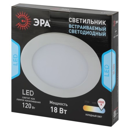 Lamp built -in era LED, IP20, 18W, 220 mm, 6500K, 950LM, white color-9