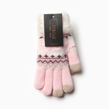 Female gloves on the lawsuit Minaku 22 cm pink-6