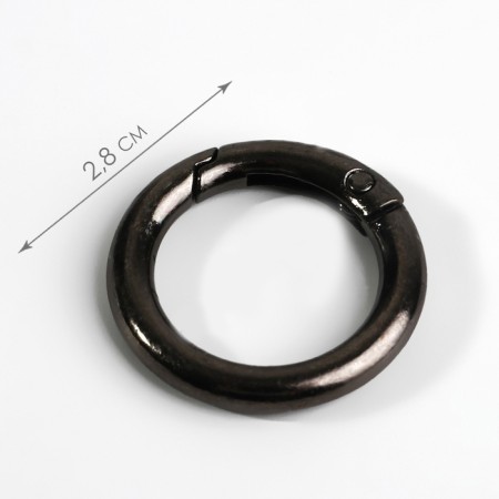 Karabin ring, d = 20/28 mm, thickness - 4 mm, 5 pcs, black nickel color-1