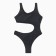 Swimsuit female alcohol monophonic minku color black, size 48