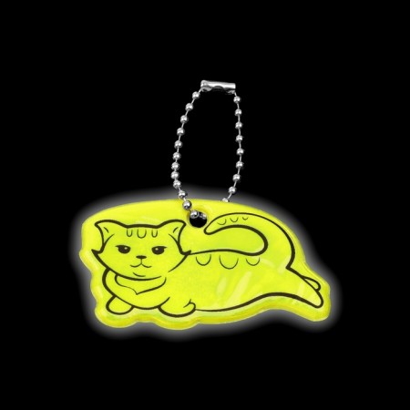 The reflective element "Cat Rest", bilateral, 6 × 3.5 cm, color mix-3