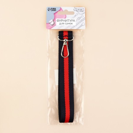 Handle-toe for bag, sling, 20 × 2.5 cm, blue/red color-5