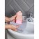 Silicone brush for manual washing of the share, the color is pink