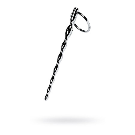 Urethral plag-toe with a ring at the base, Toyfa Metal, silver