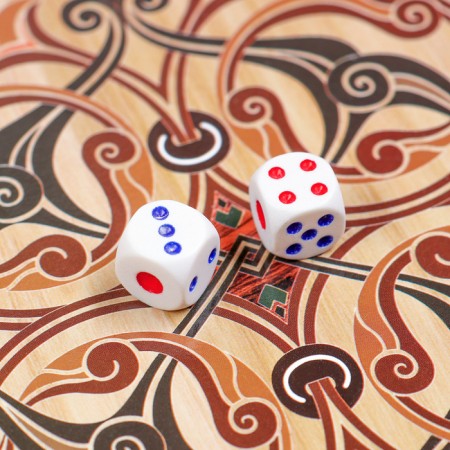 Wooden backgammon are large, with a snake "Snake with a skull", a board game, 60 x 60 cm-6