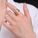 Ring Xuping Snake of Temptation, color green in gold size 17
