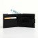 Male purse on the button, Textura, for cards, for coins, black color
