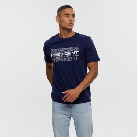 President T -shirt, size l, blue color-1
