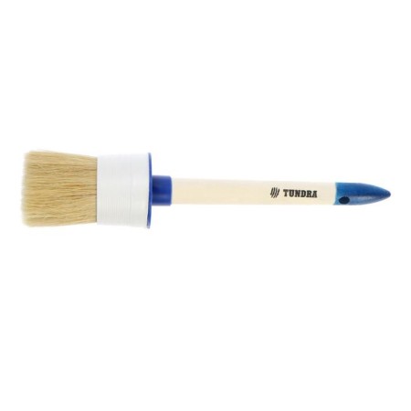 Round tundra, natural bristles, wooden handle, No. 16, 55 mm-3