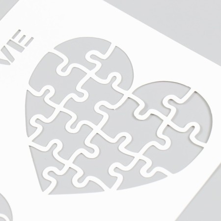 Plastic stencil "hearts" 16x24 cm-2