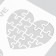 Plastic stencil "hearts" 16x24 cm