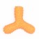 Brying toy for dogs from latex "Boomerang", 12 cm, yellow