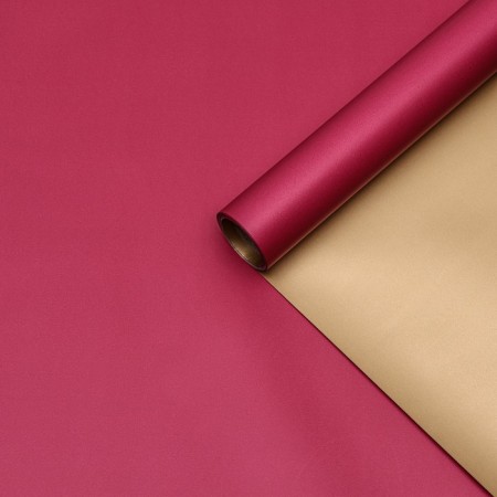 Matte film for flowers, double-sided, "aura", gold-red, 57 cm x 5 m-2