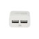 EXPLOYD EX-Z-1425, 2 USB, 2.4 A, Type-C cable, 1 m, white.