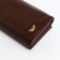 Women's wallet on magnets, brown color