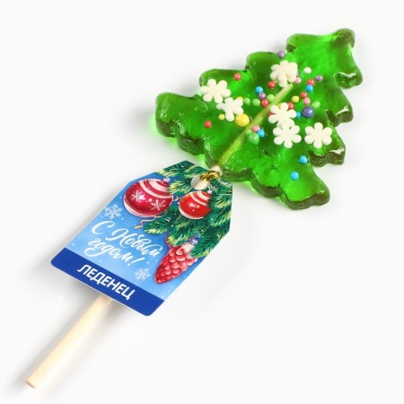 New Year! Lollice on a stick, with a sprinkle "Conscient toys", 25 g-1