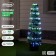 Girlynda "Horse tail" 10 threads 1 m, silver thread, 100 LED, white glow, 2 modes, solar battery