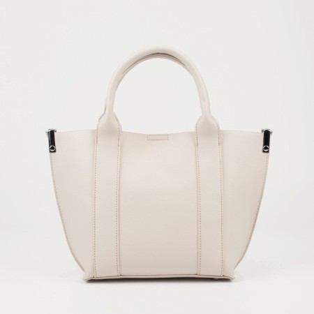 Bag Female Tout with zipper, white color