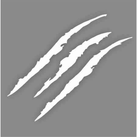 Plotter sticker "Track from claws - scar", white, 30 x 15 cm-1