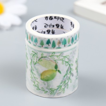 Adhesive tape paper "lemon" set 2 pcs width 1; 4 cm winding 2 m