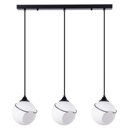 Suspended EVOLUCE lamp. Sle103143-03. Satturo. 3x60 watts, E27, 65.5x15x120 cm, black color-3