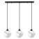 Suspended EVOLUCE lamp. Sle103143-03. Satturo. 3x60 watts, E27, 65.5x15x120 cm, black color