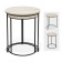 Journal table, 450x450x550, bleached oak/Black muar