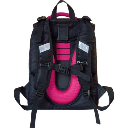 School backpack 38 x 30 x 16 cm, ergonomic back, Stavia "White Dog" multicolor/pink-2