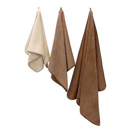 Set of towels "Svank", size 35x75 cm, 50x90 cm, 70x140 cm, beige color-2