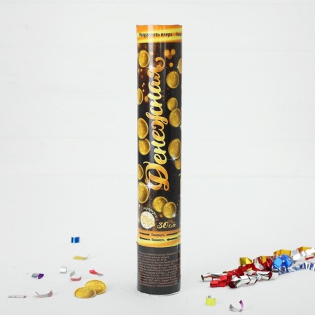 Pneumatic clap “monetary”, foil, serpentine, investments, 30 cm-2