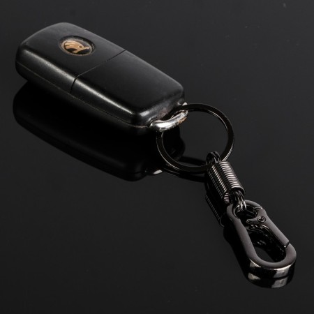 Cartage keychain, clamp, dark chrome