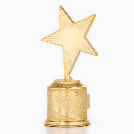 Cup Award Figure: The star is "the best" gold, plastic, 16.5 x 6.3 cm.-3