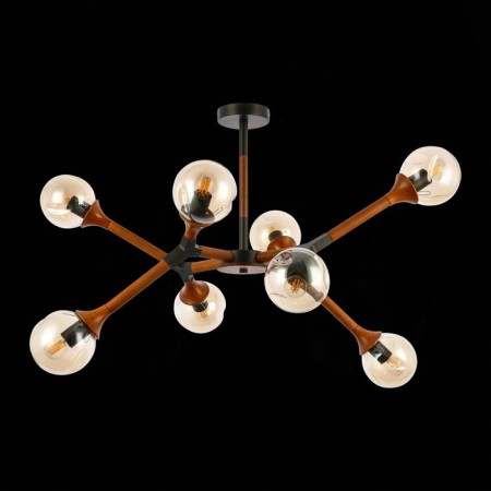 Ceiling EVOLUCE lamp. Sle109402-08. Raquel. 8x60 watts, E27, 102x102x48 cm, black color, dark tree-2