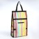 Folding bag on Velcro, 2 wheels, colorful color
