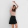 Women's skirt Minaku: Casual Collection Black Color, Rr. 42