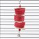 A toy with a carapace of karakatitsa, lufu and bell, 25 x 5 cm, pink