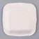 Disposable plate of square paper "Happy Birthday", white, 16.5x16.5 cm
