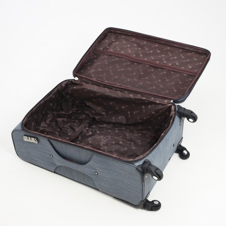 Big suitcase 28 ", lightning department, code castle, 4 wheels, outer pocket, gray color.-8