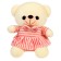 Soft toy "Trunk in the dress", white color