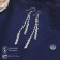 Hanging earrings with Princess rhinestones double, white color in silver, 9cm