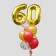 Fountain from the balls "60 years", latex, foil, 11 pcs.