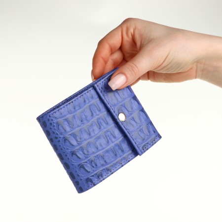 Women's wallet on the button, Textura, lilac color-1