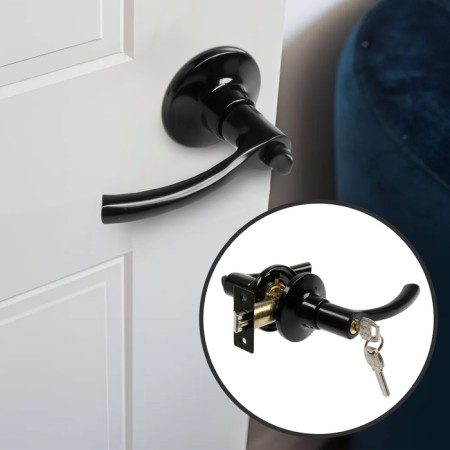 Stiling (fashion 3186), interior, latch, 3 keys, glossy color black