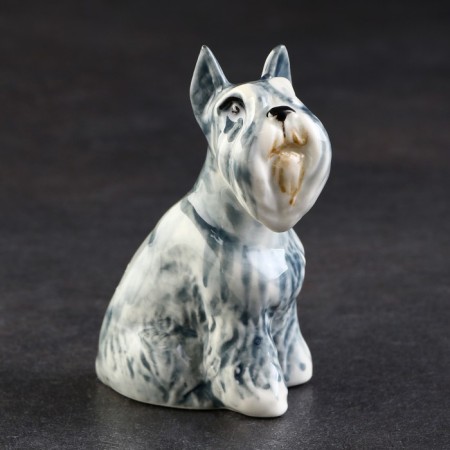 Porcelain figurine "Mittelshneuszer Gray", 8x5.5x4 cm, copyright painting