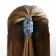 Hair crab, airborne hairpins, blue, 7 x 3 x 3.5 cm