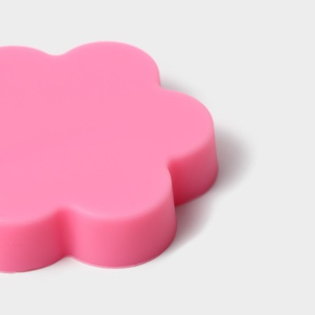 Mold Dolyana "violet", silicone, 6 × 6 × 1.2 cm, pink color-3