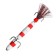 Bait jig flag No. 130, 11 cm, white, red